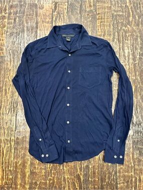 Marc By Marc Jacobs Navy Long-Sleeve Button-Down Shirt slim fit